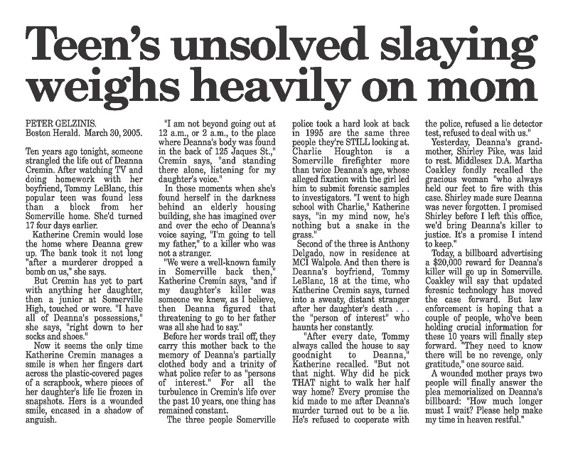 Teen's unsolved sleighing weighs heavily on Mom.